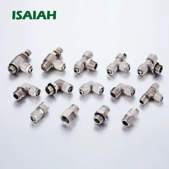 Hot Selling Low Price Fast Tightening Push on Pneumatic Fittings Brass Air Connectors
