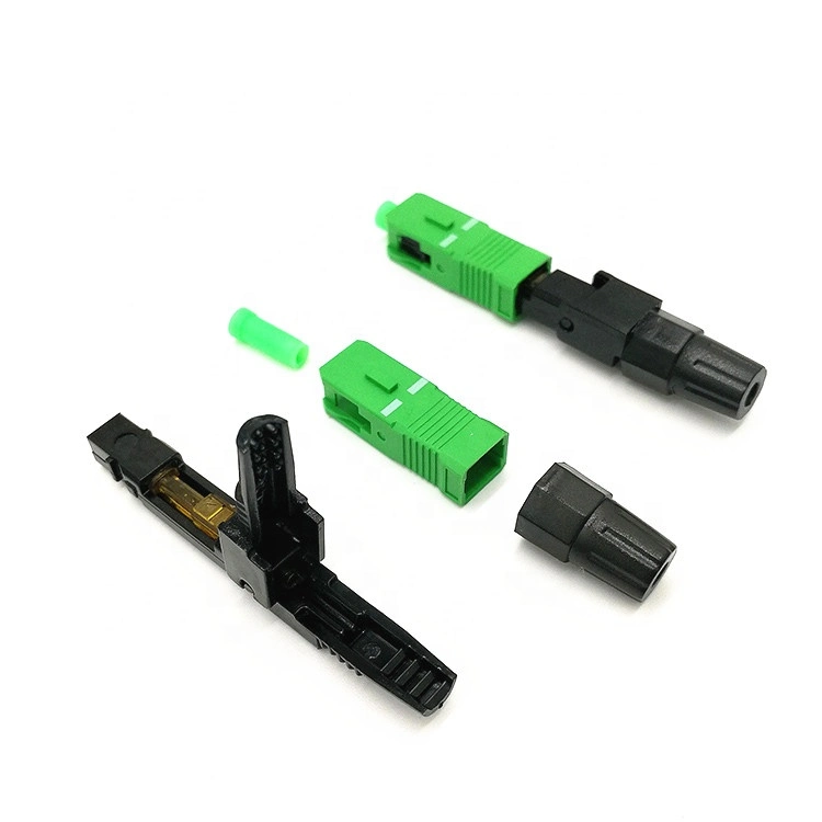 Hot Sale Fiber Optic Equipment FTTH Singlemode Pre-Polished Tools Sc/APC Plastic Quick Fiber Optic Fast Connector