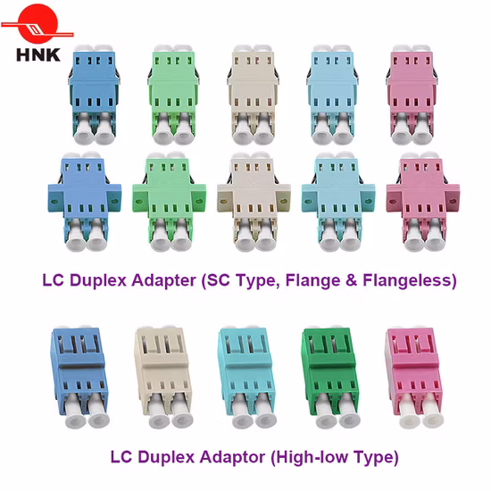 Sc/LC/FC/St/Mu/MTRJ/MPO Simplex/Duplex/Quad Singlemode/Multimode Om3/Om4/APC Standard or Hybrid Fiber Optic Adapter