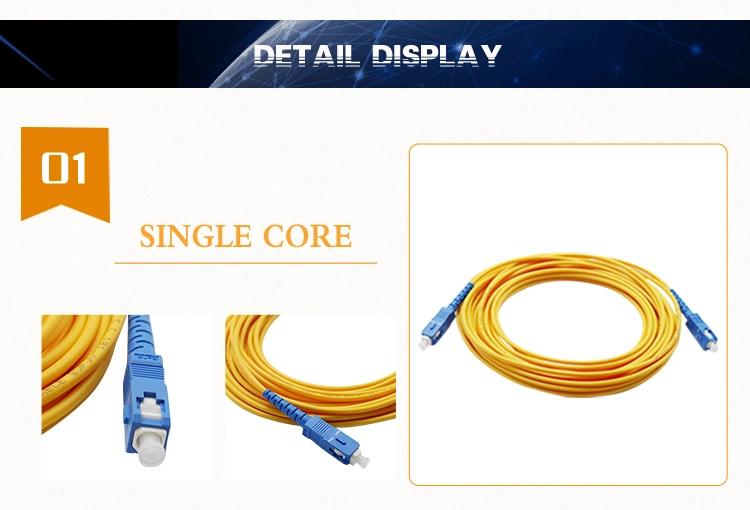 Communication Cable Sc APC Upc Sm Sx Fiber Optic Patch Cord for FTTH