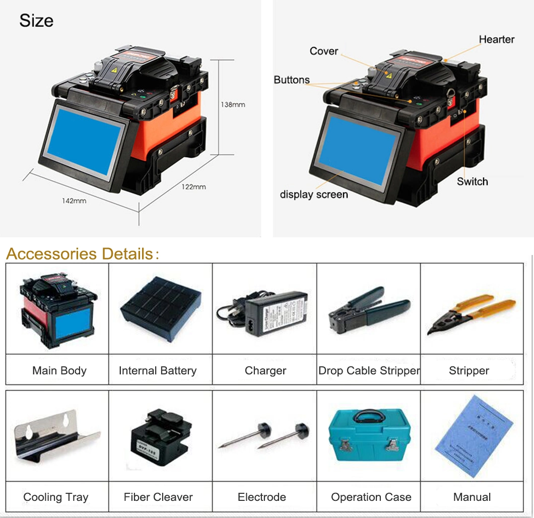 Le Cable Tool Device Fiber Optic Fusion Splicer for FTTH