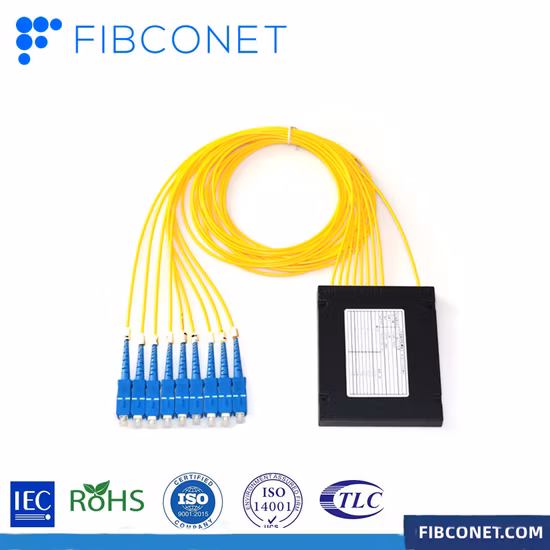 1X16 Fiber Optic Splitter ABS Box Sc/Upc Sc/APC Fiber Optic PLC Splitter