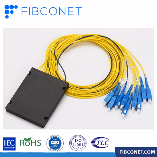1X16 Fiber Optic Splitter ABS Box Sc/Upc Sc/APC Fiber Optic PLC Splitter
