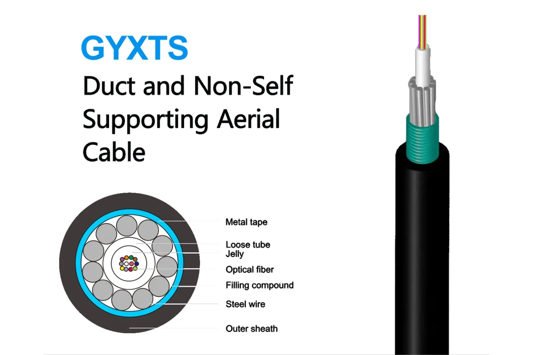 High Quality Multi-Mode Accessories Manufactureers of ADSS Cables Optical Fiber Cable Application Gyxtc 8s with RoHS