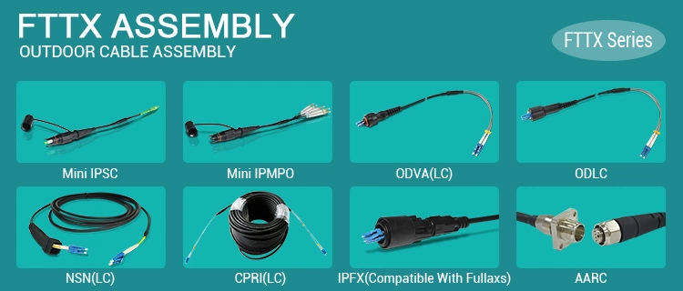 Waterproof IP68 LC/Upc-Odva (LC) -Sm-6core Odva Fiber Optic Outdoor Cable Assembly (SC, LC, MPO)