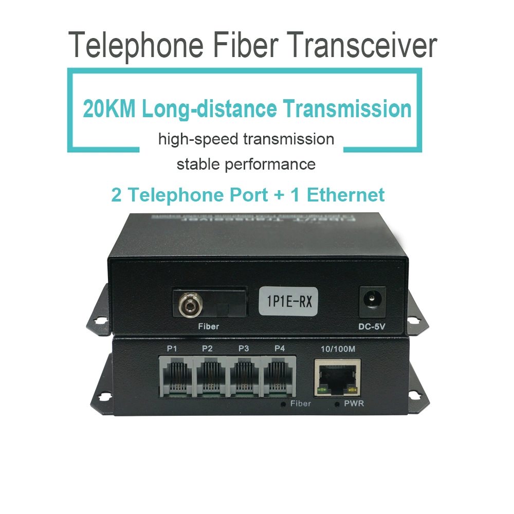 2 Channel Telephone Single-Mode Fiber Optic Transceivers