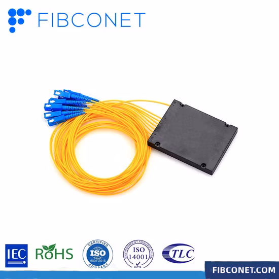 1X16 Fiber Optic Splitter ABS Box Sc/Upc Sc/APC Fiber Optic PLC Splitter
