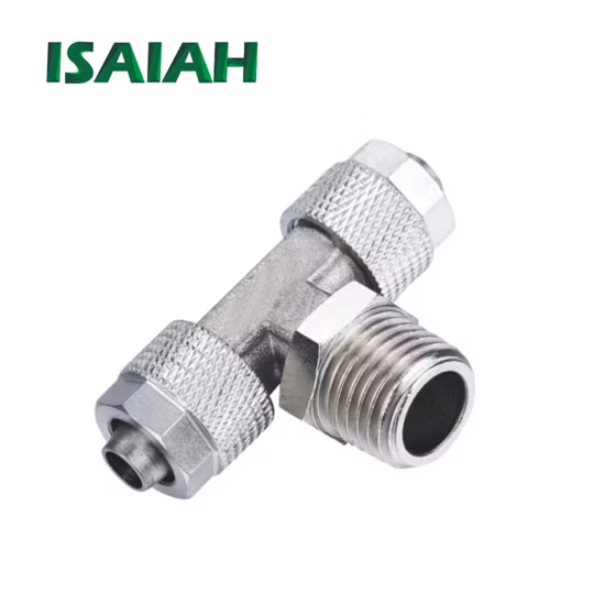 Hot Selling Low Price Fast Tightening Push on Pneumatic Fittings Brass Air Connectors