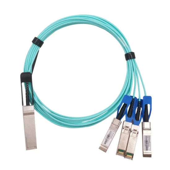 Customized 10g 25g 40g 100g Aoc 1m 3m 5m 7m Active Optical Cable 100g Qsf28 to 4SFP28 Compatible
