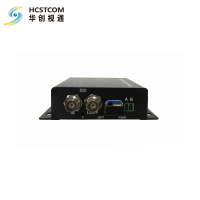 1CH 12g/6g/3G/HD/UHD SDI Video Transceiver with Loop out to Fiber Optic Converter Extender